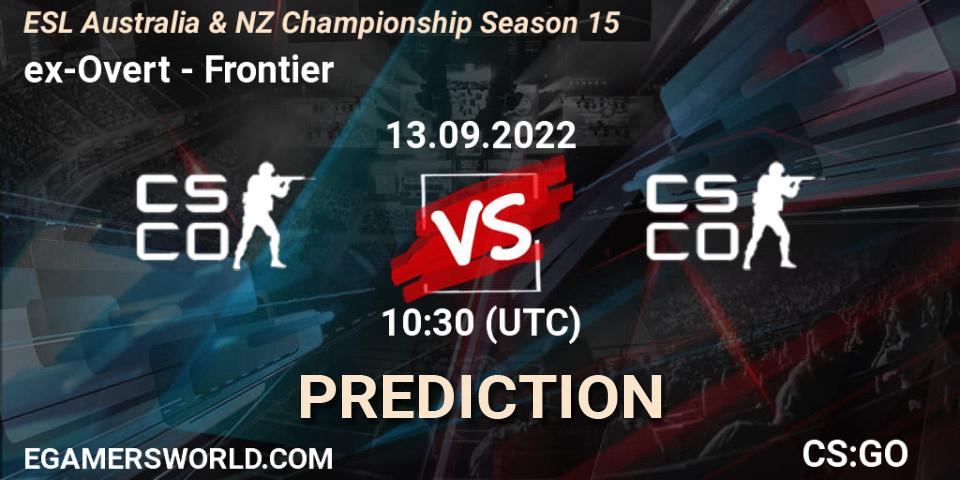 Antic Esports vs Frontier: Match Prediction. 13.09.2022 at 10:25, Counter-Strike (CS2), ESL ANZ Champs Season 15
