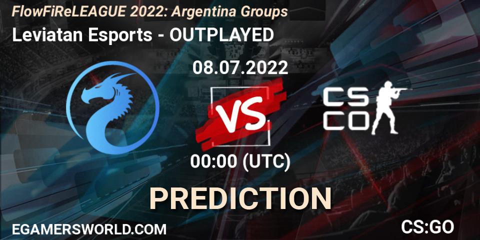 Leviatan Esports vs OUTPLAYED: Match Prediction. 08.07.2022 at 00:00, Counter-Strike (CS2), FlowFiReLEAGUE 2022: Argentina Groups