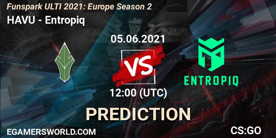 HAVU vs Entropiq: Match Prediction. 05.06.2021 at 12:00, Counter-Strike (CS2), Funspark ULTI 2021: Europe Season 2