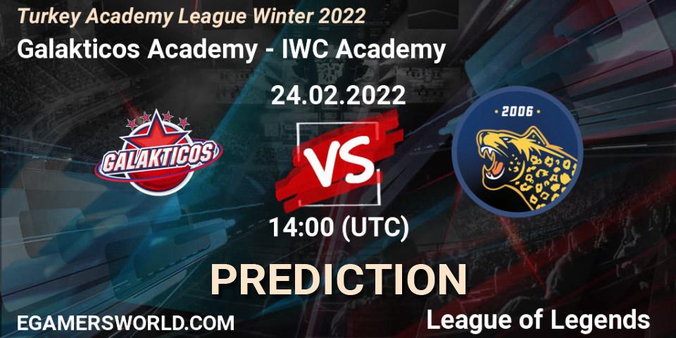 Galakticos Academy vs IWC Academy: Match Prediction. 24.02.2022 at 14:00, LoL, Turkey Academy League Winter 2022
