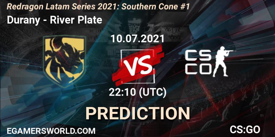 Durany vs River Plate: Match Prediction. 10.07.2021 at 22:10, Counter-Strike (CS2), Redragon Latam Series 2021: Southern Cone #1