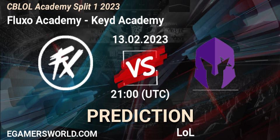 Fluxo Academy vs Keyd Academy: Match Prediction. 13.02.2023 at 21:00, LoL, CBLOL Academy Split 1 2023