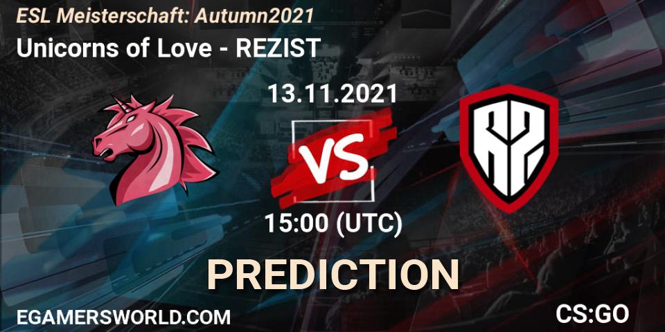 Unicorns of Love vs REZIST: Match Prediction. 13.11.21, CS2 (CS:GO), ESL Meisterschaft: Autumn 2021