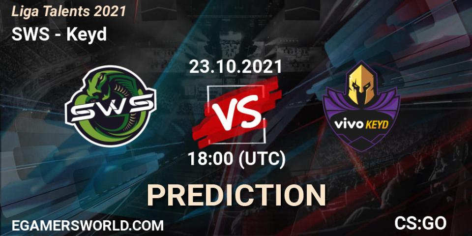 SWS vs Keyd: Match Prediction. 23.10.2021 at 16:10, Counter-Strike (CS2), Liga Talents 2021