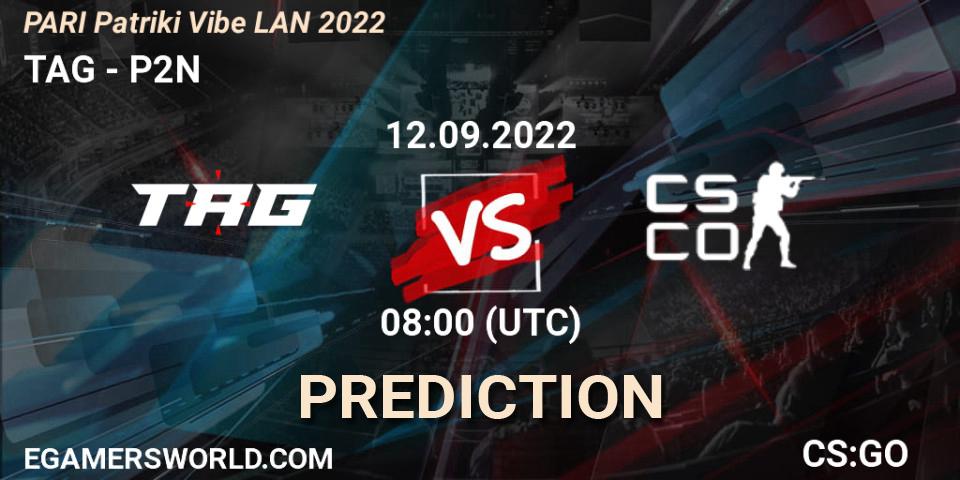 TAG vs P2N: Match Prediction. 12.09.2022 at 08:00, Counter-Strike (CS2), PARI PATRIKI VIBE LAN