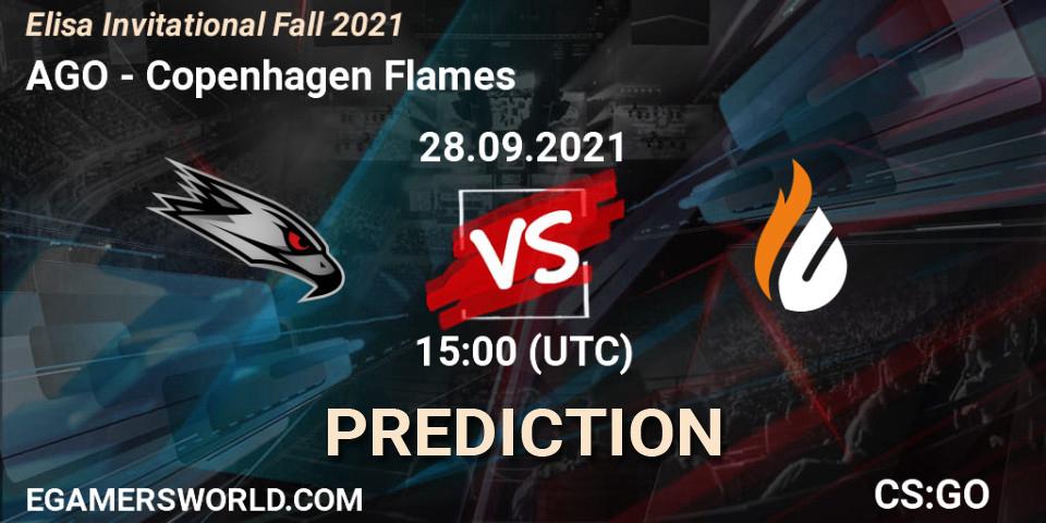 AGO vs Copenhagen Flames: Match Prediction. 28.09.2021 at 14:00, Counter-Strike (CS2), Elisa Invitational Fall 2021
