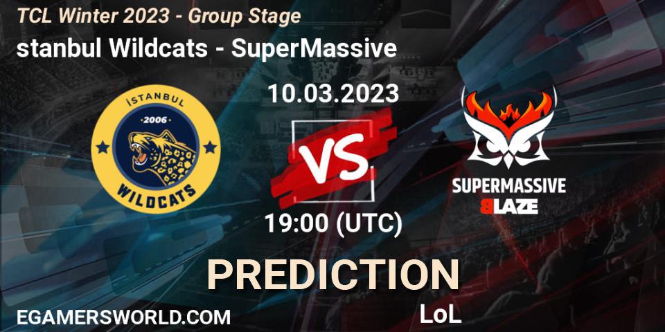 İstanbul Wildcats vs SuperMassive: Match Prediction. 17.03.2023 at 19:00, LoL, TCL Winter 2023 - Group Stage