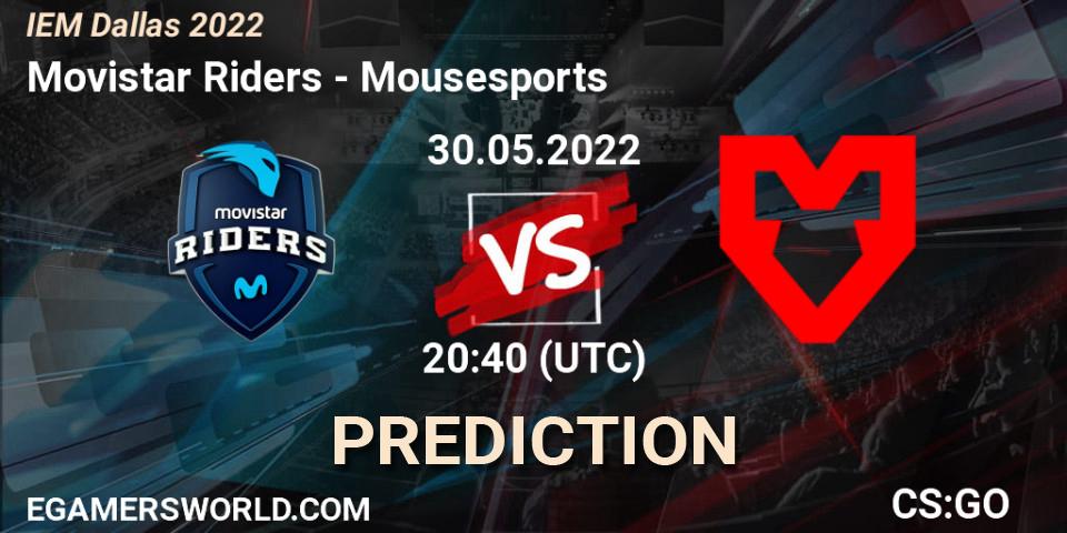 Movistar Riders vs Mousesports: Match Prediction. 30.05.2022 at 21:10, Counter-Strike (CS2), IEM Dallas 2022
