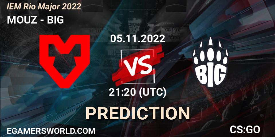 MOUZ vs BIG: Match Prediction. 05.11.22, CS2 (CS:GO), IEM Rio Major 2022