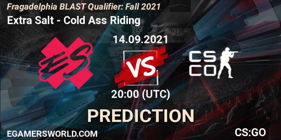 Extra Salt vs Cold Ass Riding: Match Prediction. 14.09.2021 at 20:00, Counter-Strike (CS2), Fragadelphia BLAST Qualifier: Fall 2021