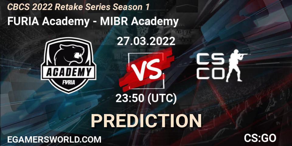 FURIA Academy vs MIBR Academy: Match Prediction. 28.03.2022 at 00:20, Counter-Strike (CS2), CBCS 2022 Retake Series Season 1