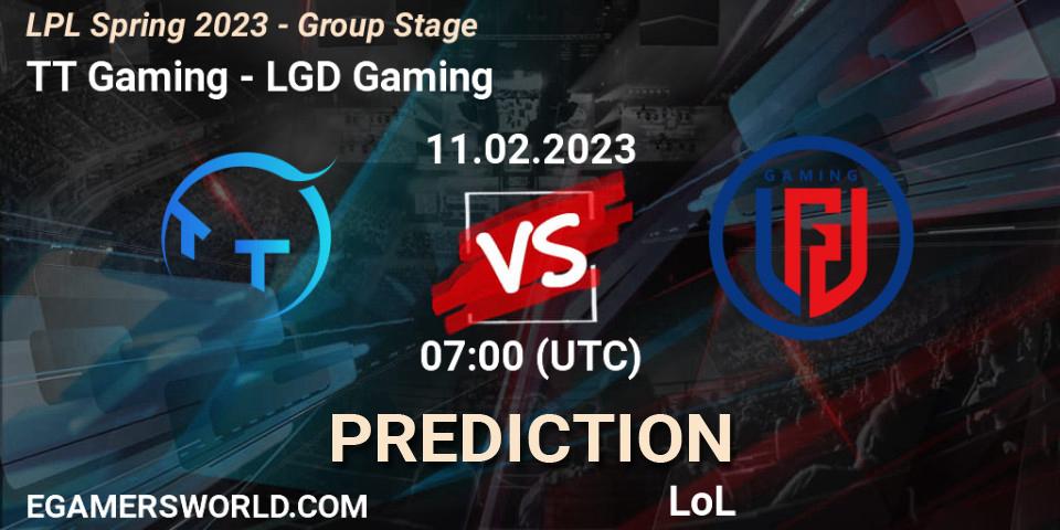TT Gaming vs LGD Gaming: Match Prediction. 11.02.23, LoL, LPL Spring 2023 - Group Stage