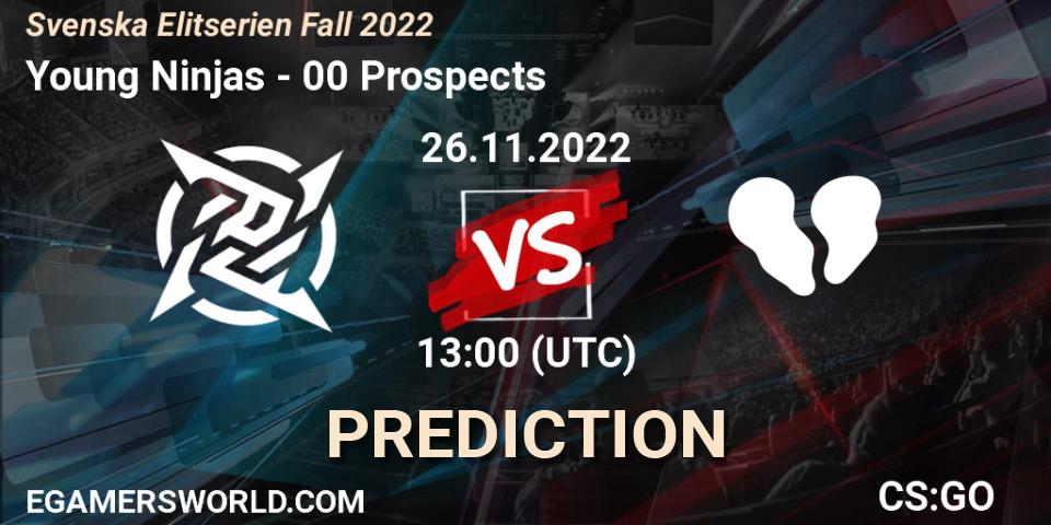 Young Ninjas vs 00 Prospects: Match Prediction. 26.11.22, CS2 (CS:GO), Svenska Elitserien Fall 2022