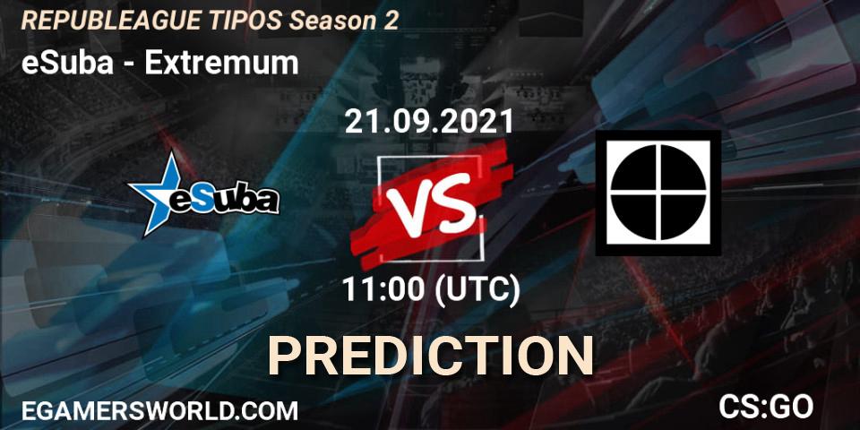 eSuba vs Extremum: Match Prediction. 21.09.21, CS2 (CS:GO), REPUBLEAGUE Season 2
