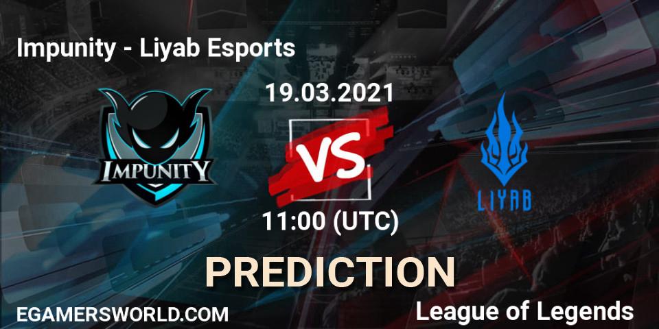 Impunity vs Liyab Esports: Match Prediction. 19.03.2021 at 11:00, LoL, PCS Spring 2021 - Group Stage