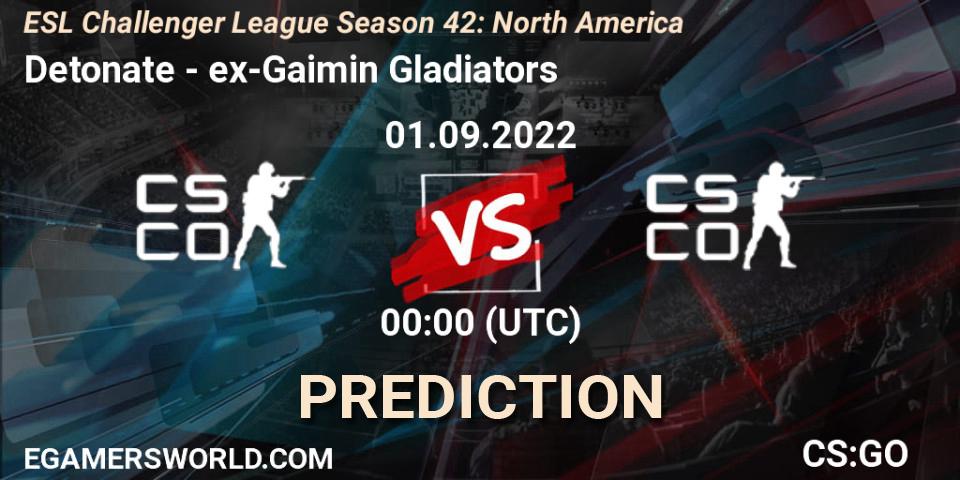 Detonate vs Nouns: Match Prediction. 15.09.2022 at 22:00, Counter-Strike (CS2), ESL Challenger League Season 42: North America
