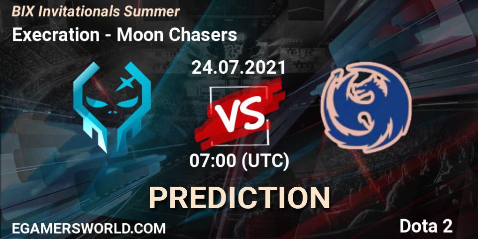 Execration vs Moon Chasers: Match Prediction. 24.07.2021 at 07:07, Dota 2, BIX Invitationals Summer
