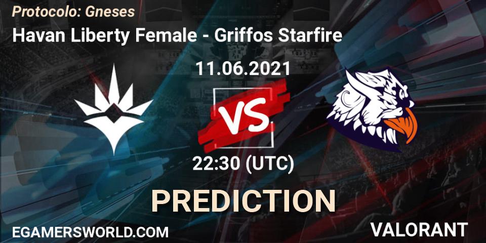 Havan Liberty Female vs Griffos Starfire: Match Prediction. 11.06.2021 at 22:00, VALORANT, Protocolo: Gêneses