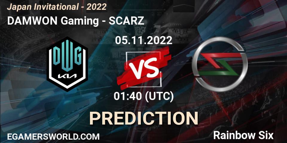 DAMWON Gaming vs SCARZ: Match Prediction. 05.11.2022 at 01:40, Rainbow Six, Japan Invitational - 2022