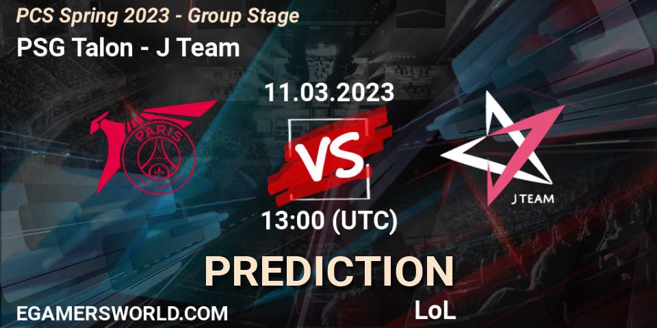 PSG Talon vs J Team: Match Prediction. 19.02.2023 at 09:00, LoL, PCS Spring 2023 - Group Stage