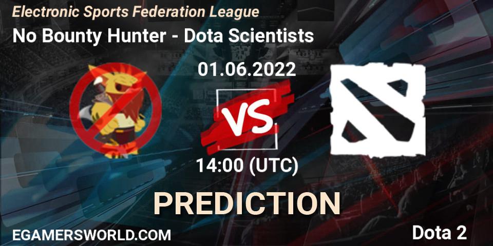 No Bounty Hunter vs Dota Scientists: Match Prediction. 01.06.2022 at 16:15, Dota 2, Electronic Sports Federation League