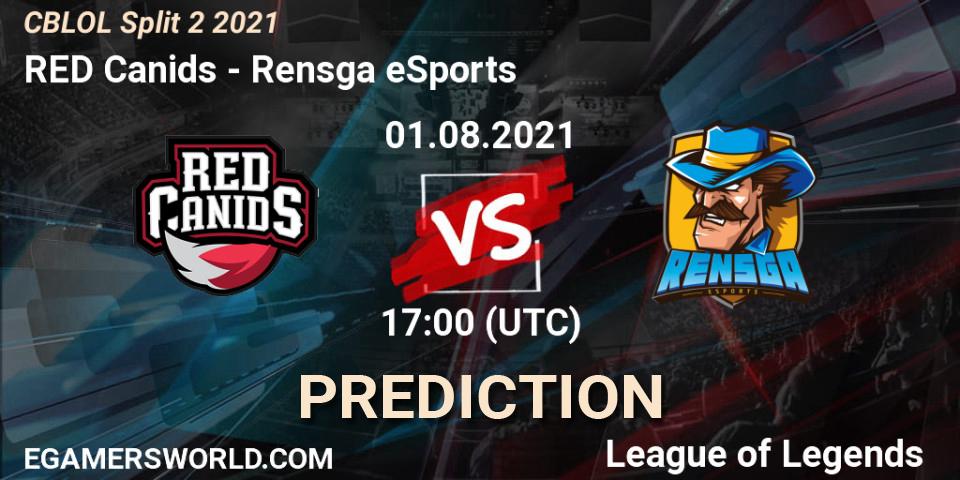 RED Canids vs Rensga eSports: Match Prediction. 01.08.2021 at 17:00, LoL, CBLOL Split 2 2021