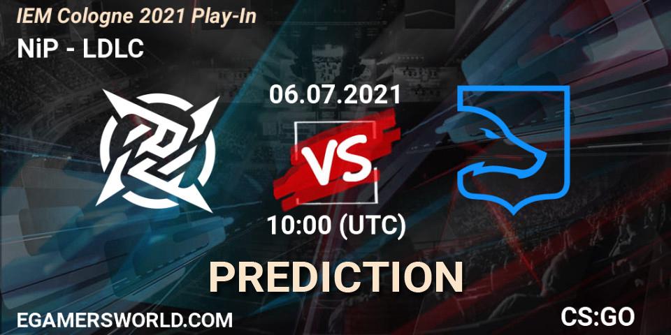 NiP vs LDLC: Match Prediction. 06.07.2021 at 10:00, Counter-Strike (CS2), IEM Cologne 2021 Play-In