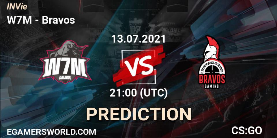 W7M vs Bravos: Match Prediction. 13.07.2021 at 21:00, Counter-Strike (CS2), INVie