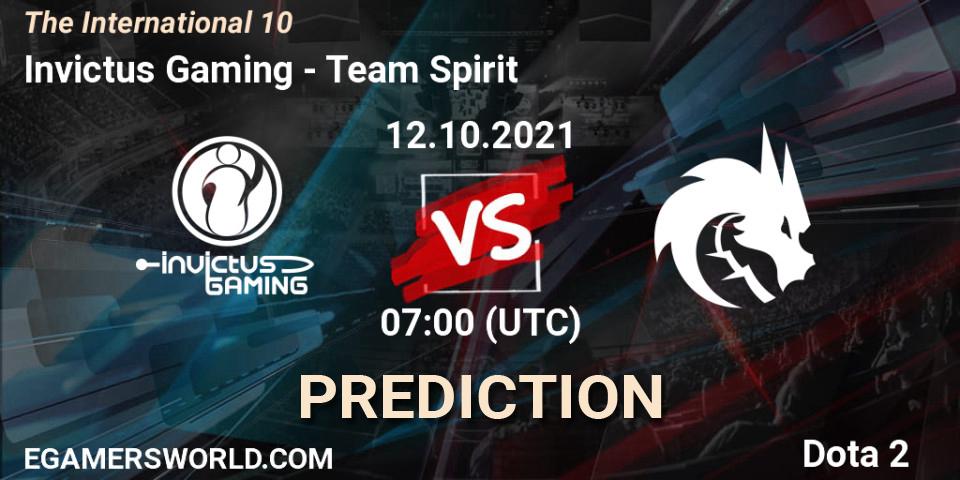Invictus Gaming vs Team Spirit: Match Prediction. 12.10.2021 at 07:55, Dota 2, The Internationa 2021