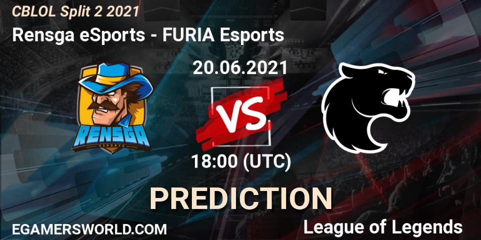 Rensga eSports vs FURIA Esports: Match Prediction. 20.06.2021 at 17:00, LoL, CBLOL Split 2 2021