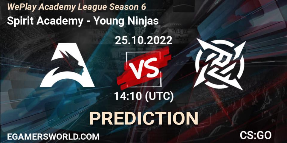 Spirit Academy vs Young Ninjas: Match Prediction. 25.10.2022 at 14:10, Counter-Strike (CS2), WePlay Academy League Season 6
