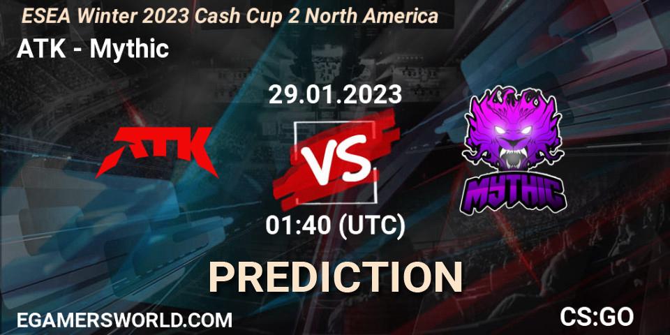 ATK vs Mythic: Match Prediction. 29.01.23, CS2 (CS:GO), ESEA Cash Cup: North America - Winter 2023 #2