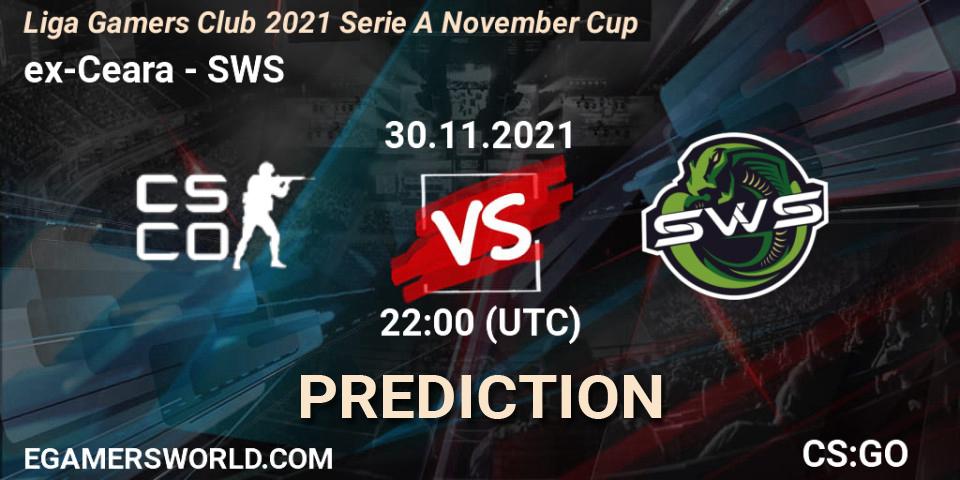 ex-Ceara vs SWS: Match Prediction. 30.11.2021 at 17:00, Counter-Strike (CS2), Liga Gamers Club 2021 Serie A November Cup