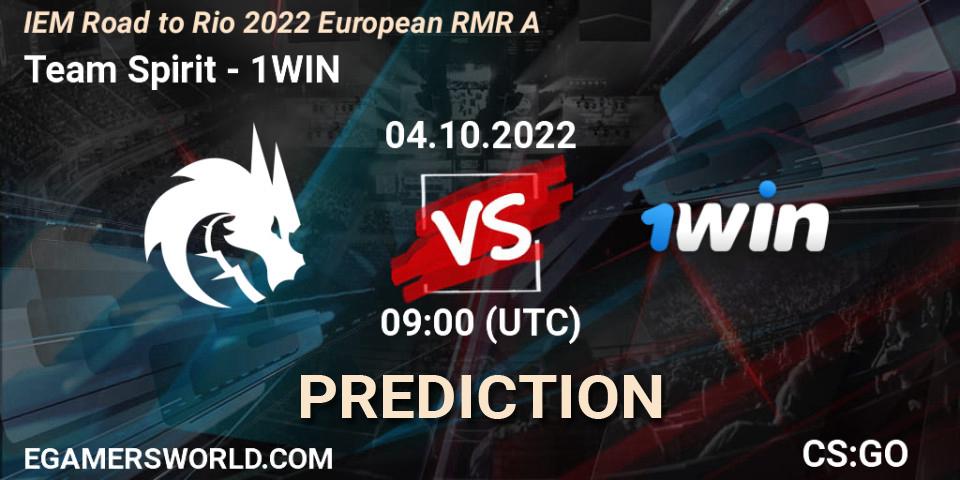 Team Spirit vs 1WIN: Match Prediction. 04.10.22, CS2 (CS:GO), IEM Road to Rio 2022 European RMR A