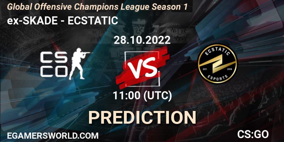 ex-SKADE vs ECSTATIC: Match Prediction. 28.10.2022 at 11:00, Counter-Strike (CS2), Global Offensive Champions League Season 1