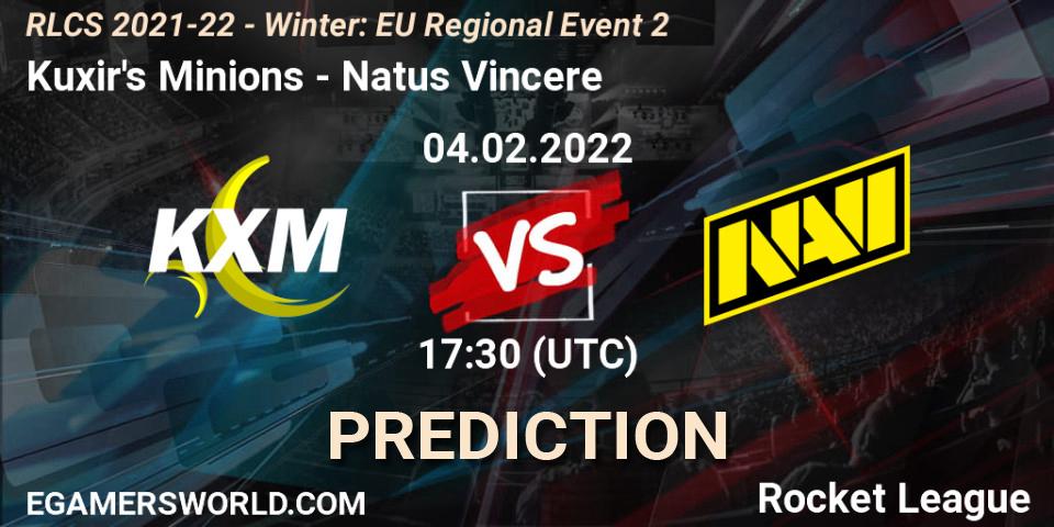Kuxir's Minions vs Natus Vincere: Match Prediction. 04.02.2022 at 17:30, Rocket League, RLCS 2021-22 - Winter: EU Regional Event 2