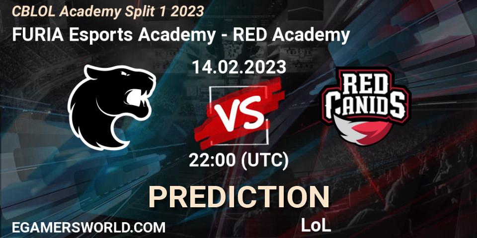 FURIA Esports Academy vs RED Academy: Match Prediction. 14.02.2023 at 22:00, LoL, CBLOL Academy Split 1 2023