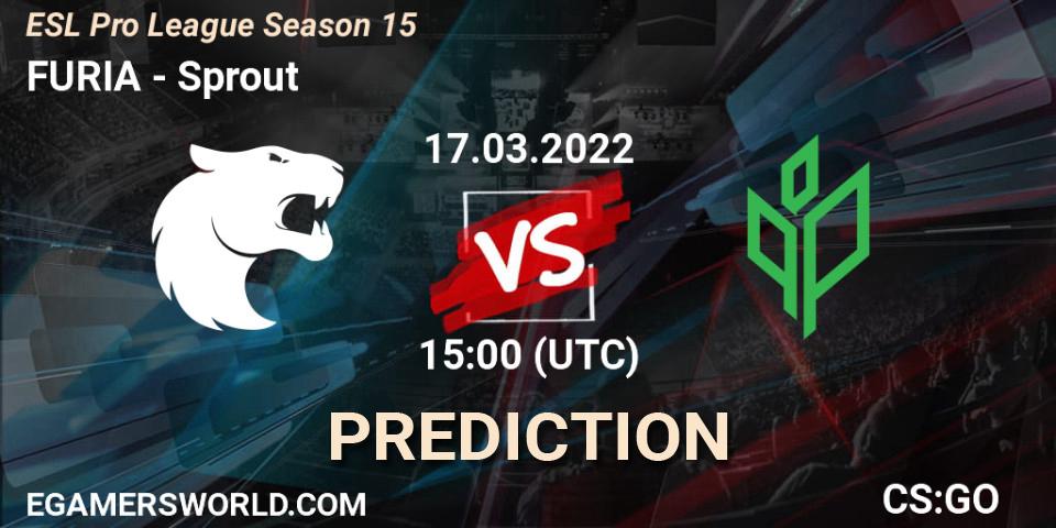 FURIA vs Sprout: Match Prediction. 17.03.2022 at 15:00, Counter-Strike (CS2), ESL Pro League Season 15