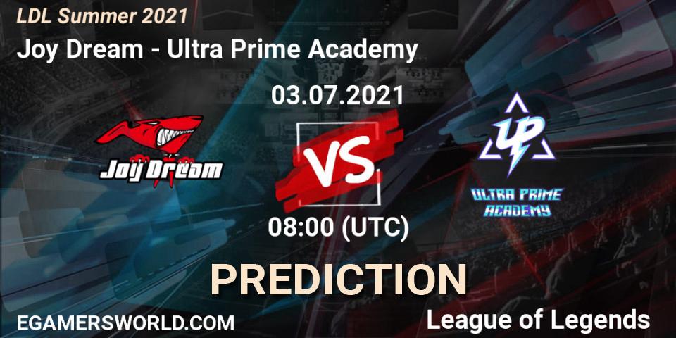 Joy Dream vs Ultra Prime Academy: Match Prediction. 03.07.2021 at 08:00, LoL, LDL Summer 2021