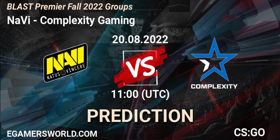 NaVi vs Complexity Gaming: Match Prediction. 20.08.2022 at 11:00, Counter-Strike (CS2), BLAST Premier Fall 2022 Groups