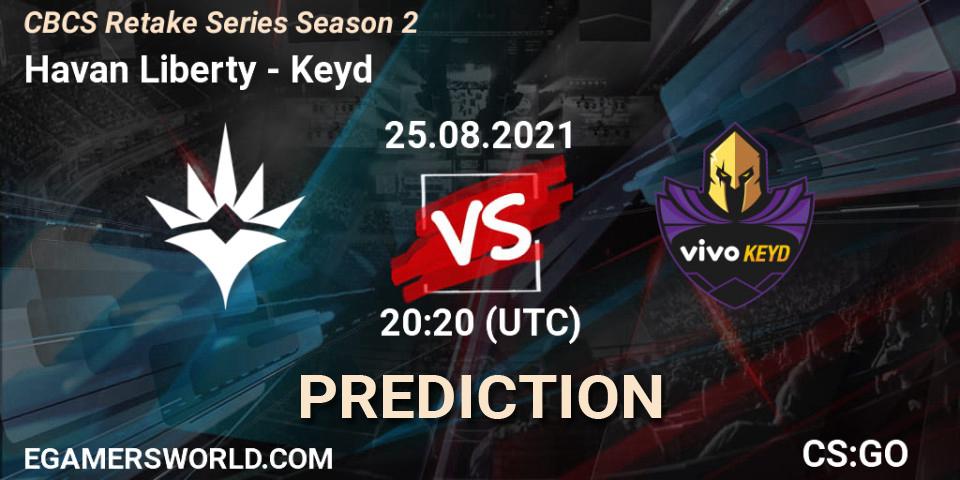 Havan Liberty vs Keyd: Match Prediction. 25.08.2021 at 20:20, Counter-Strike (CS2), CBCS Retake Series Season 2