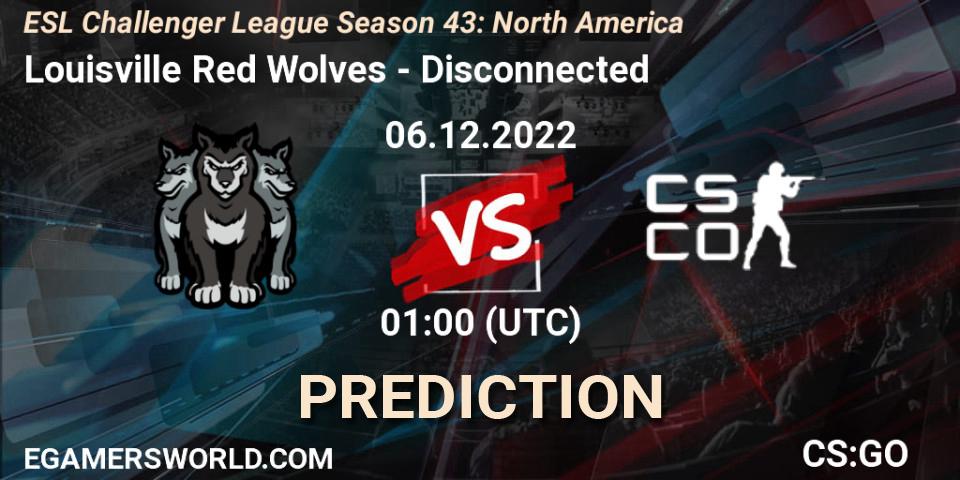 Louisville Red Wolves vs Disconnected: Match Prediction. 06.12.2022 at 01:00, Counter-Strike (CS2), ESL Challenger League Season 43: North America