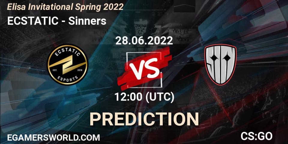 ECSTATIC vs Sinners: Match Prediction. 28.06.2022 at 12:00, Counter-Strike (CS2), Elisa Invitational Spring 2022