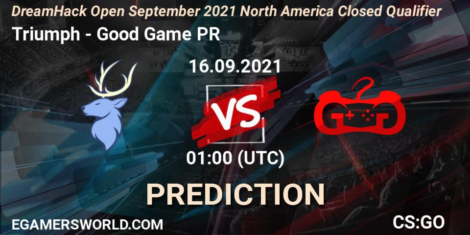 Triumph vs Good Game PR: Match Prediction. 15.09.21, CS2 (CS:GO), DreamHack Open September 2021 North America Closed Qualifier