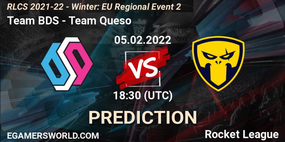Team BDS vs Team Queso: Match Prediction. 05.02.2022 at 18:30, Rocket League, RLCS 2021-22 - Winter: EU Regional Event 2