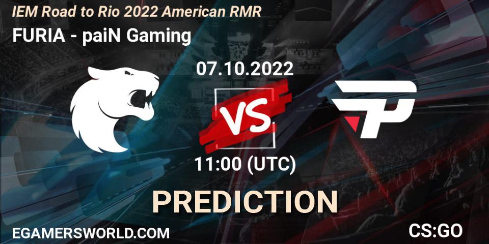 FURIA vs paiN Gaming: Match Prediction. 07.10.22, CS2 (CS:GO), IEM Road to Rio 2022 American RMR