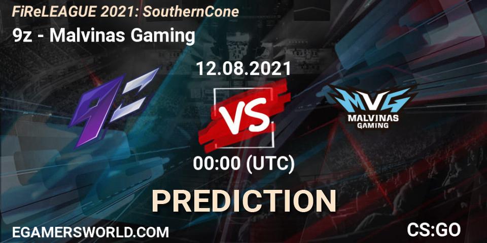 9z vs Malvinas Gaming: Match Prediction. 12.08.2021 at 23:45, Counter-Strike (CS2), FiReLEAGUE 2021: Southern Cone