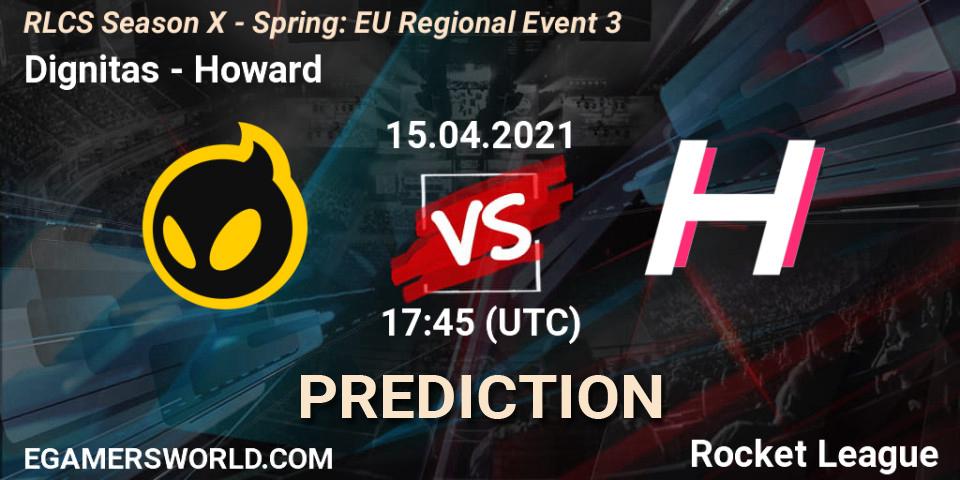 Dignitas vs Howard: Match Prediction. 15.04.2021 at 17:45, Rocket League, RLCS Season X - Spring: EU Regional Event 3