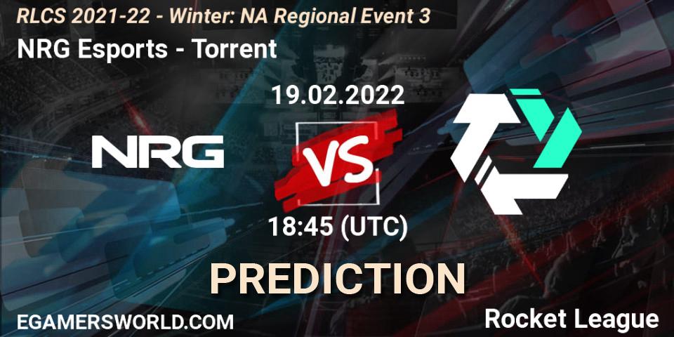 NRG Esports vs Torrent: Match Prediction. 19.02.2022 at 18:45, Rocket League, RLCS 2021-22 - Winter: NA Regional Event 3