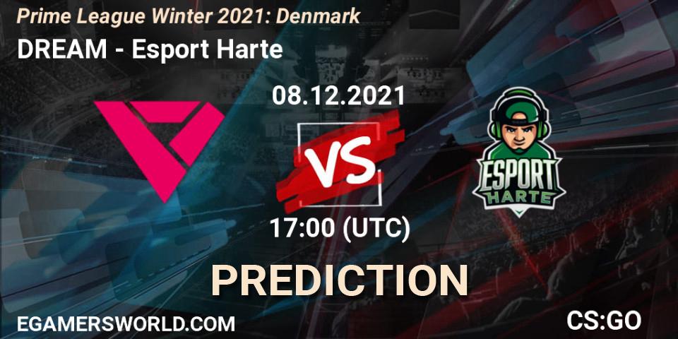 DREAM vs Esport Harte: Match Prediction. 08.12.2021 at 17:00, Counter-Strike (CS2), Prime League Winter 2021: Denmark